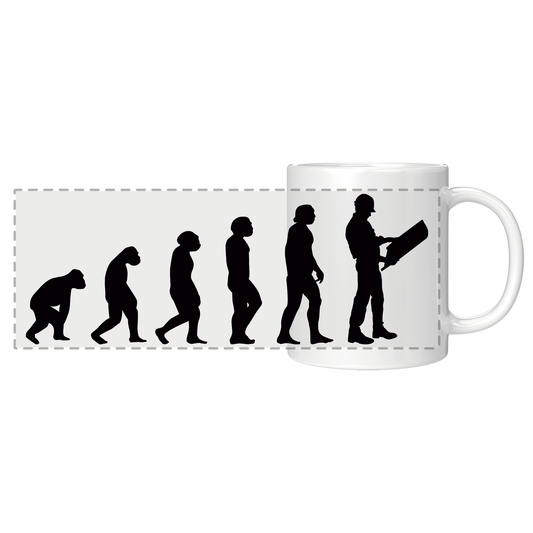 Bauleiter Tasse - Evolution des Bauleiters (Bauleiterin, Bauleitung, Geschenk)