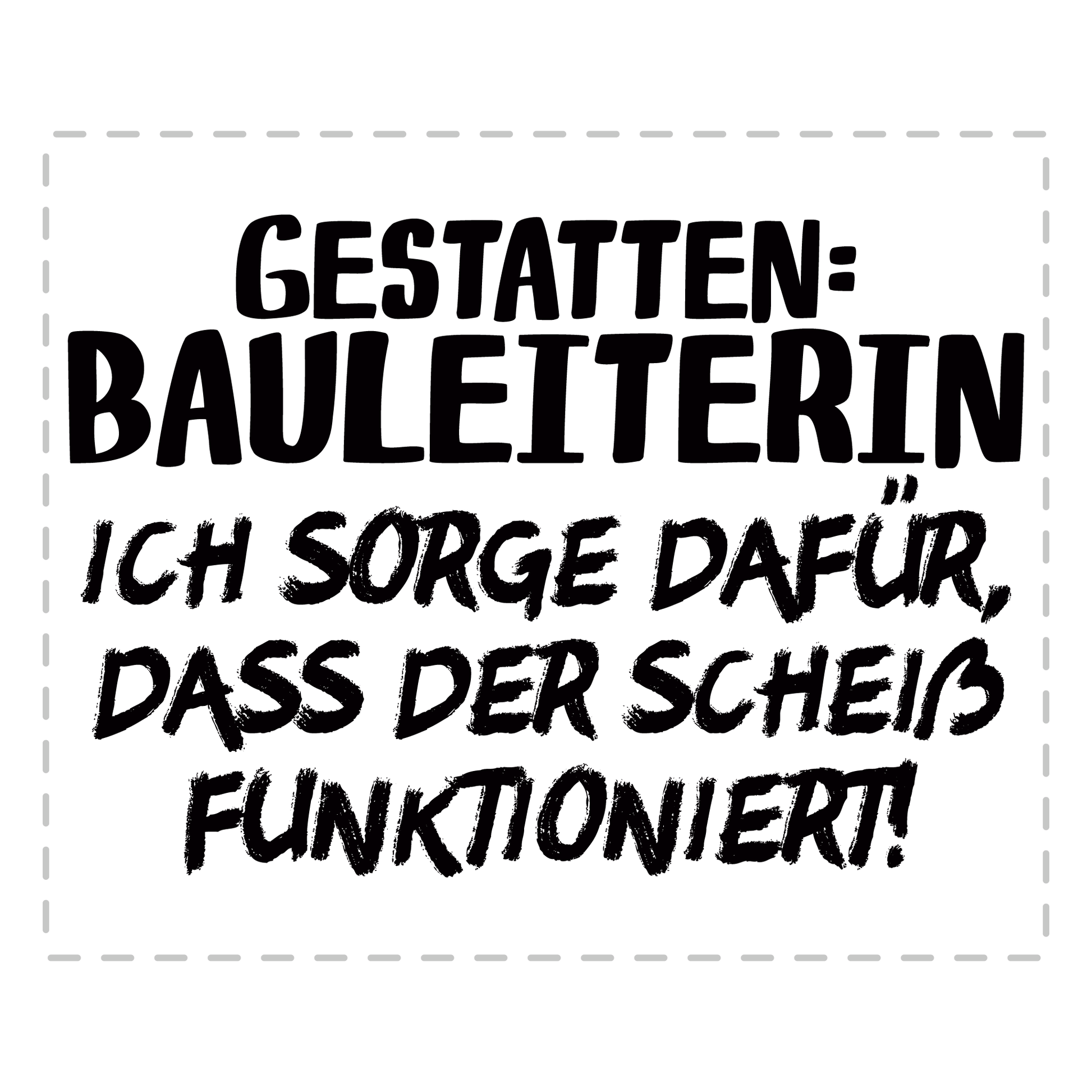 Bauleiter Tasse - Gestatten: Bauleiterin (Bauleitung, Geschenk)