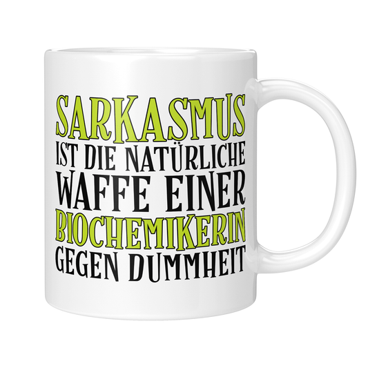 CupHaven® Biochemie Tasse - Sarkasmus einer Biochemikerin - Geschenk für Biochemiker und Biochemikerinnen