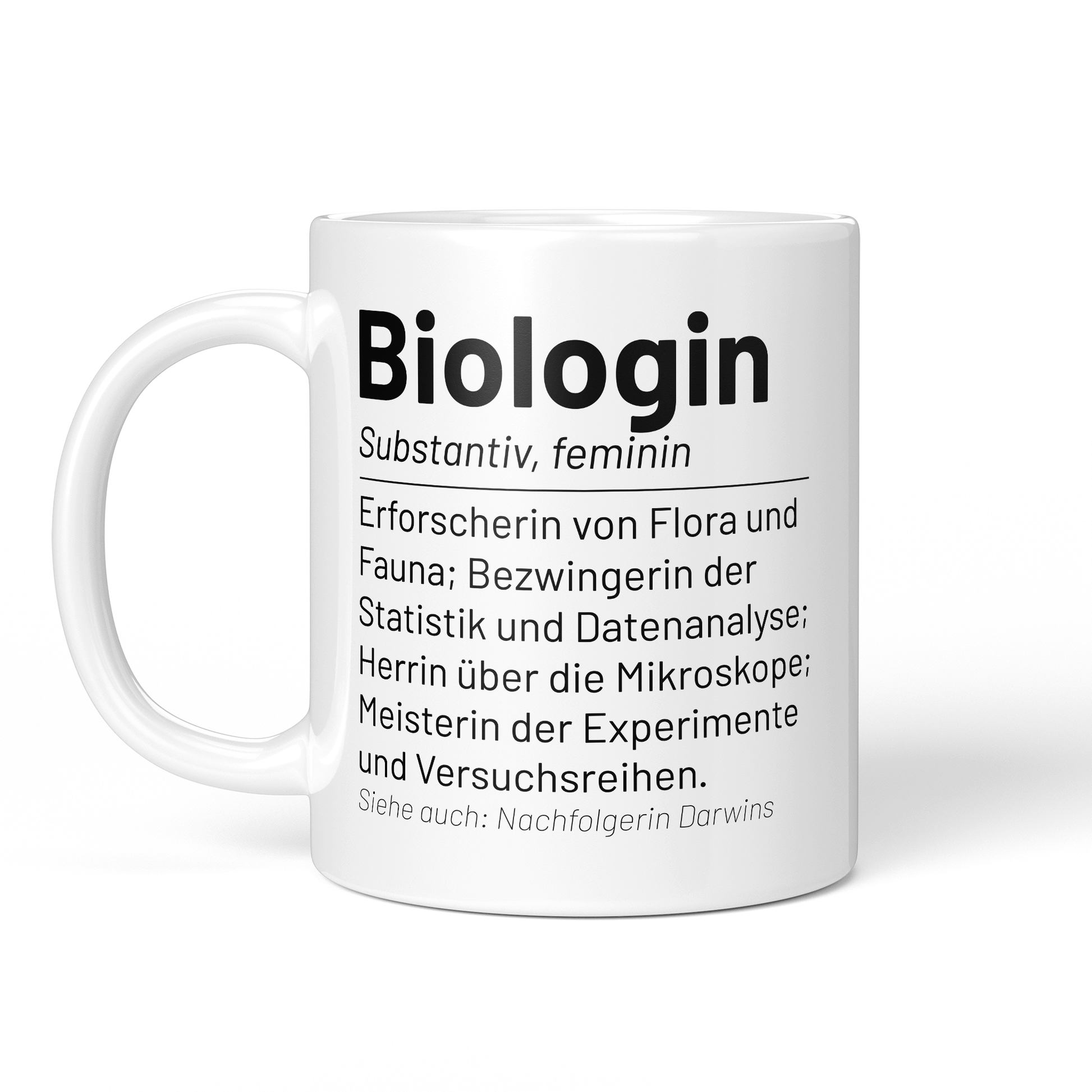 CupHaven® Biologe Tasse - Wörterbuch "Biologin" - Geschenk für Biologen und Biologinnen