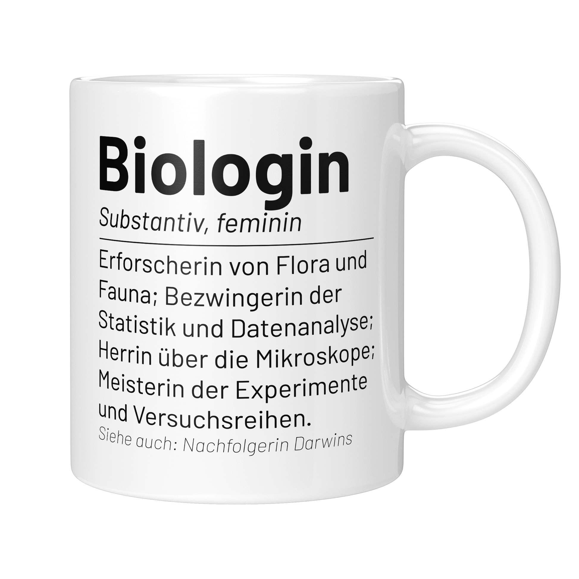 CupHaven® Biologe Tasse - Wörterbuch "Biologin" - Geschenk für Biologen und Biologinnen