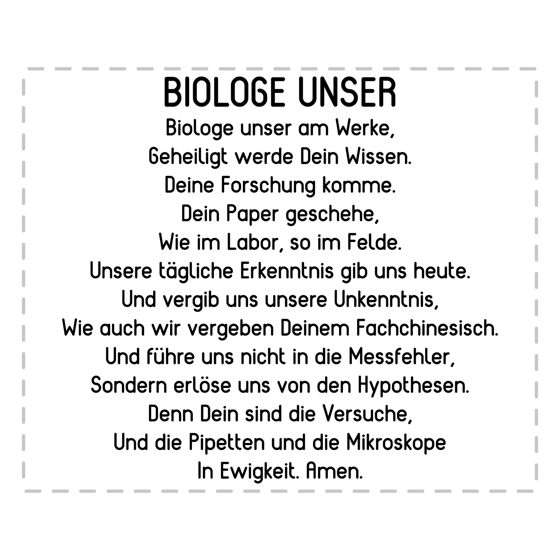 Biologie Tasse Biologe Unser Gebet