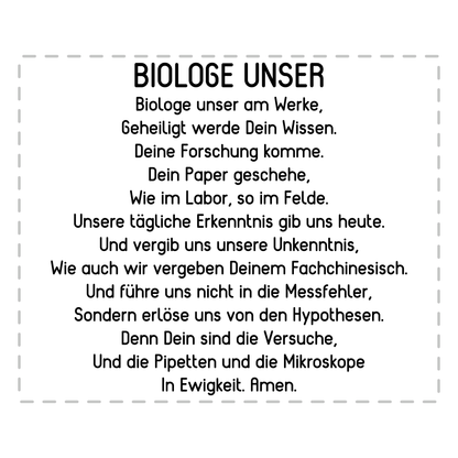 Biologie Tasse Biologe Unser Gebet