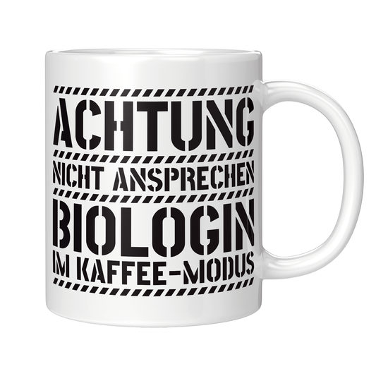Biologie Tasse - Biologin im Kaffee-Modus (Biologe, Geschenk)