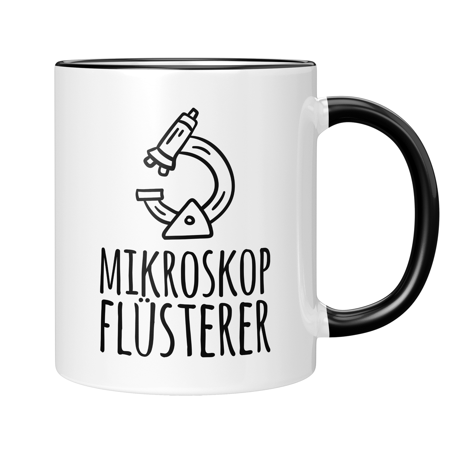 Biologie Tasse - Mikroskopflüsterer (Biologe, Mikroskopie, Geschenk)