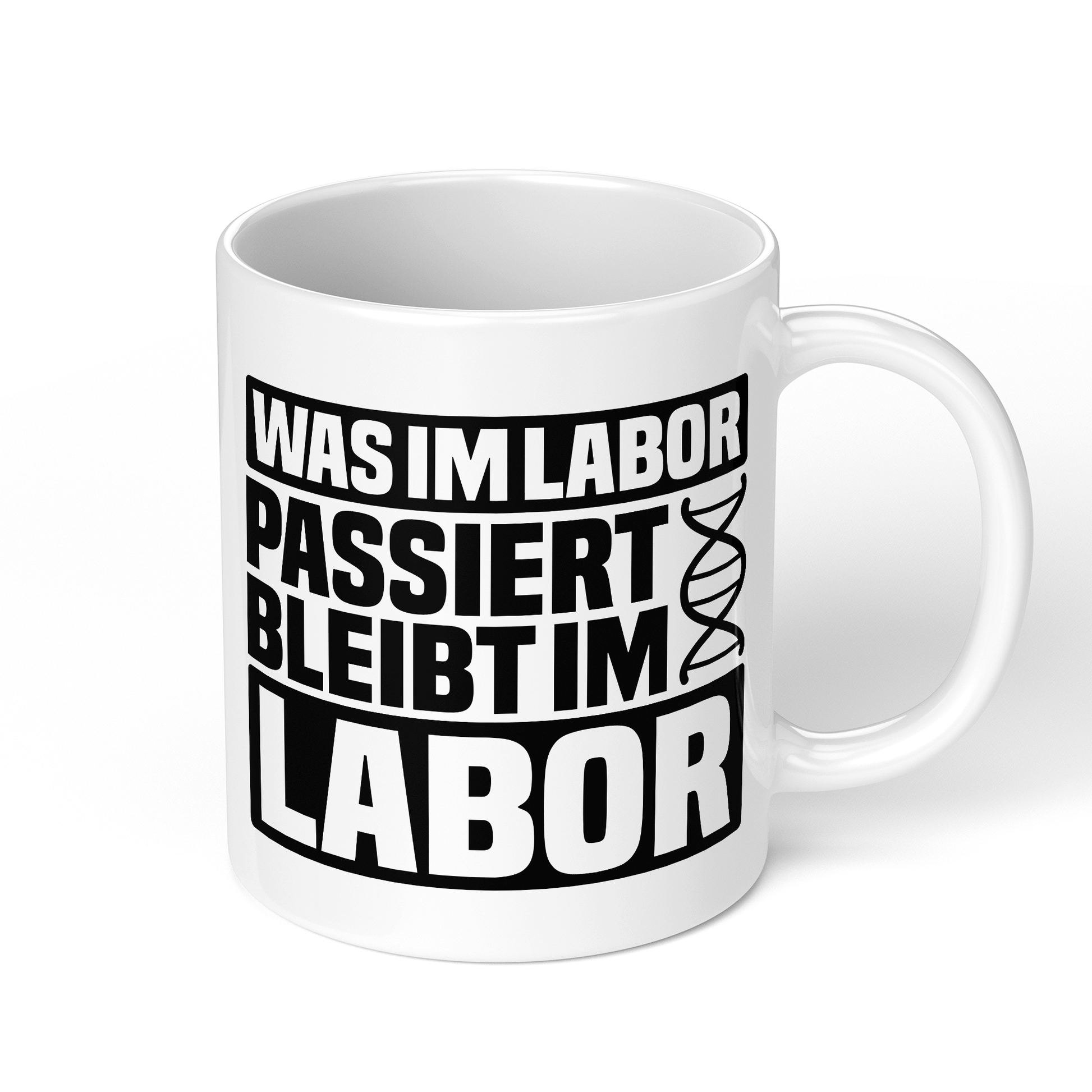 CupHaven® Biologie Tasse - Was im Labor passiert, bleibt im Labor - Geschenk für Biologen, Biochemiker und Genetiker
