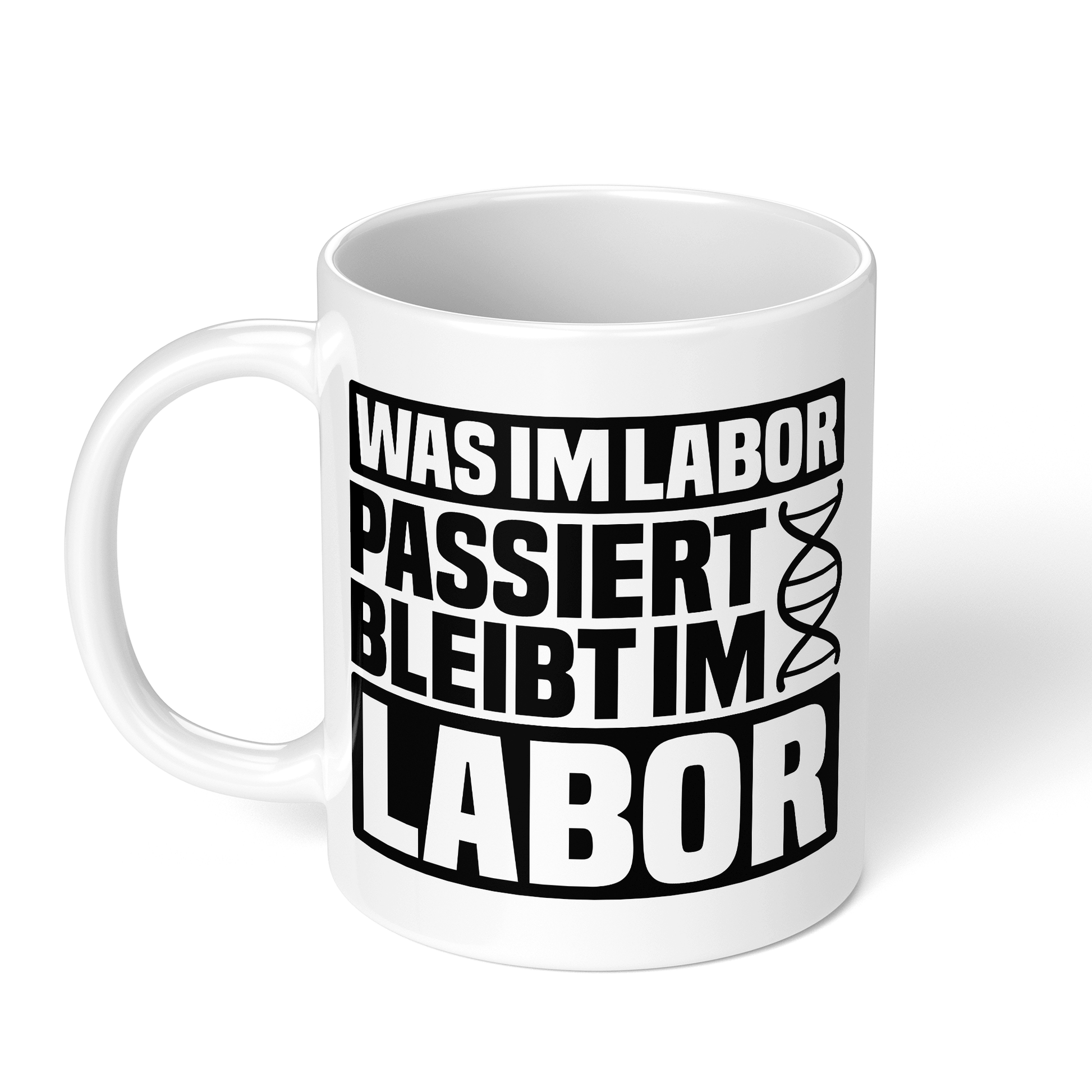 CupHaven® Biologie Tasse - Was im Labor passiert, bleibt im Labor - Geschenk für Biologen, Biochemiker und Genetiker