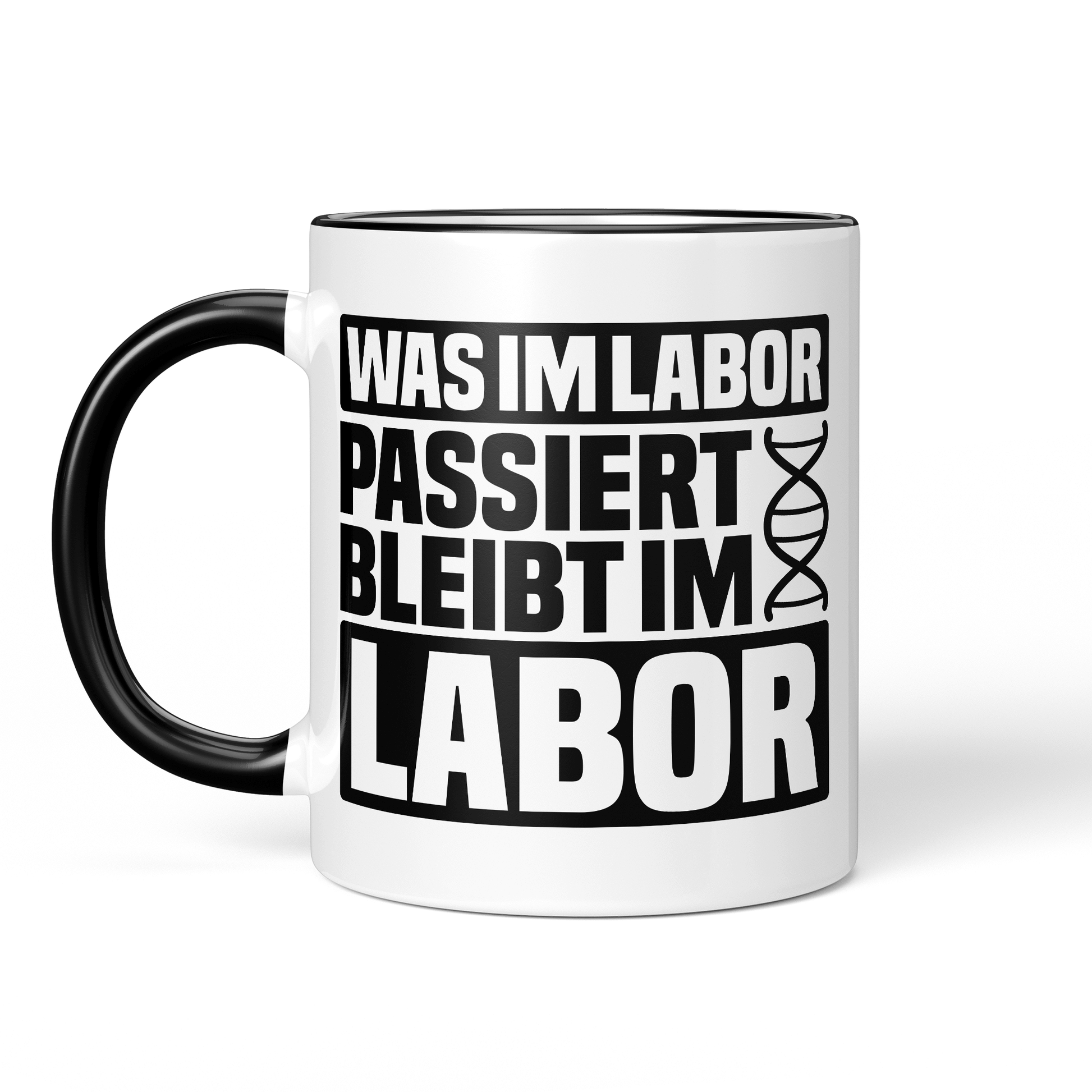 CupHaven® Biologie Tasse - Was im Labor passiert, bleibt im Labor - Geschenk für Biologen, Biochemiker und Genetiker