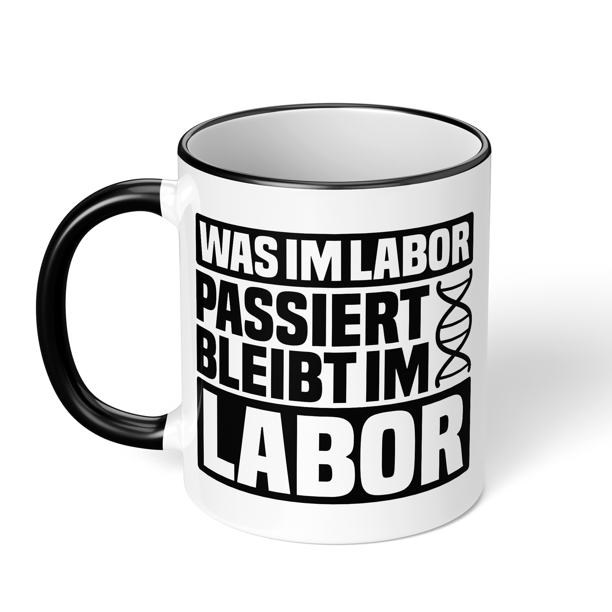 CupHaven® Biologie Tasse - Was im Labor passiert, bleibt im Labor - Geschenk für Biologen, Biochemiker und Genetiker