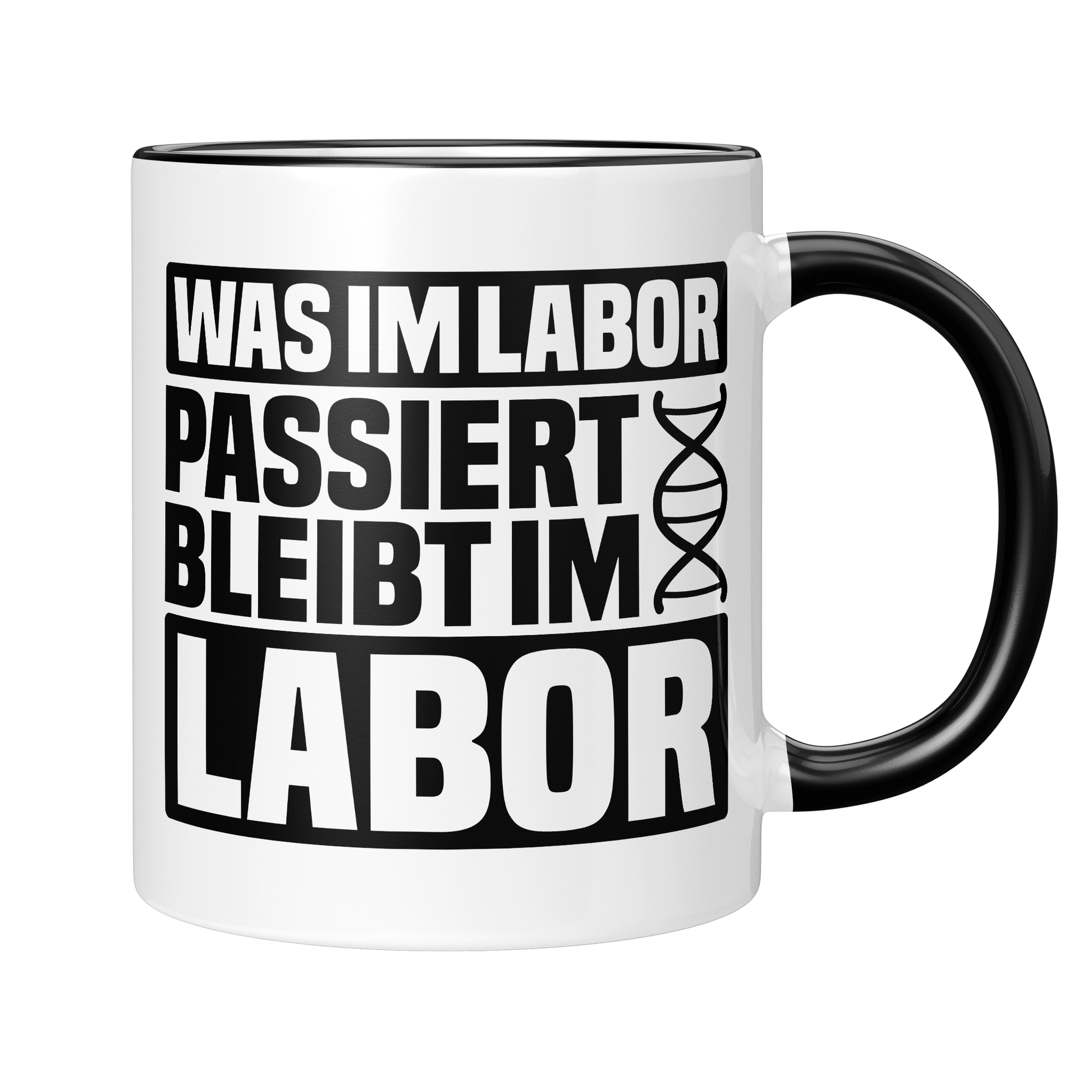 CupHaven® Biologie Tasse - Was im Labor passiert, bleibt im Labor - Geschenk für Biologen, Biochemiker und Genetiker