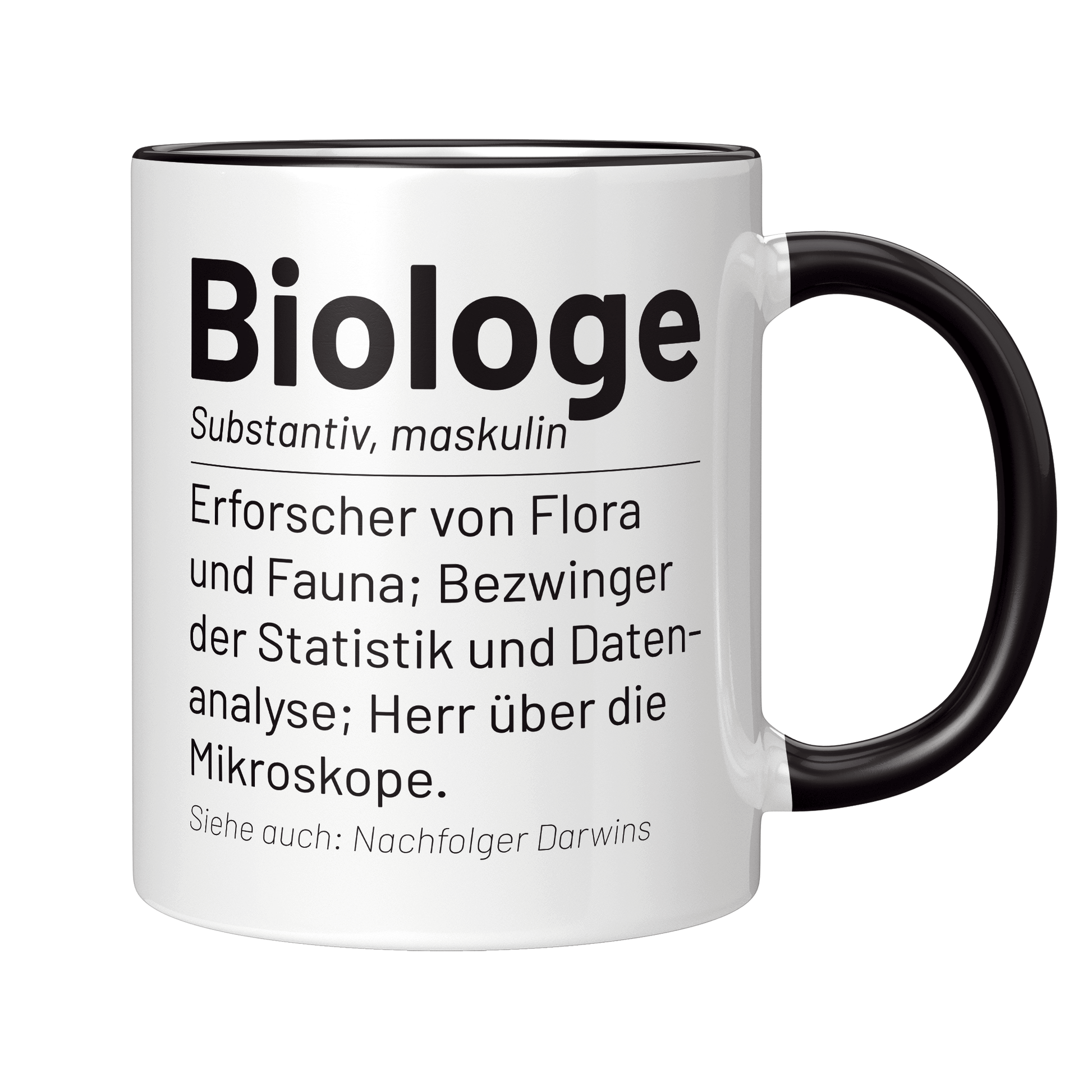 Biologie Tasse - Wörterbucheintrag: Biologe (Biologin, Geschenk)