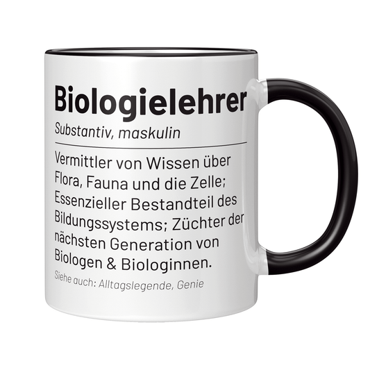 Biologielehrer Tasse - Wörterbuch: Biologielehrer (Biologie, Lehrer, Geschenk)