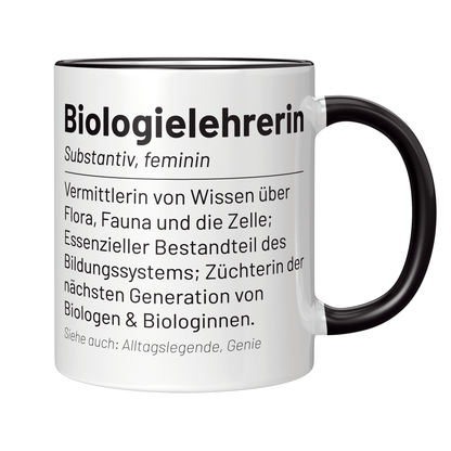 Biologielehrer Tasse - Wörterbuch: Biologielehrerin (Biologie, Lehrer, Geschenk)