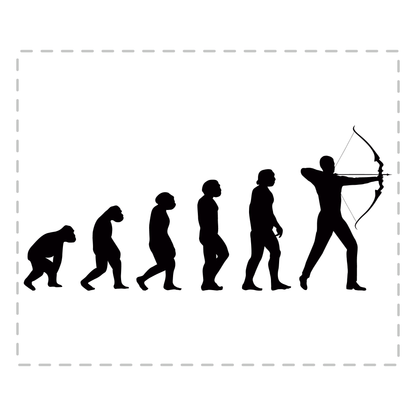 Bogenschießen Tasse - Evolution des Bogenschützen (Bogenschützin, Bogensport, Geschenk)