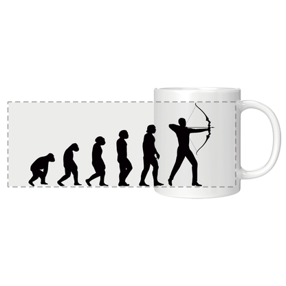 Bogenschießen Tasse - Evolution des Bogenschützen (Bogenschützin, Bogensport, Geschenk)
