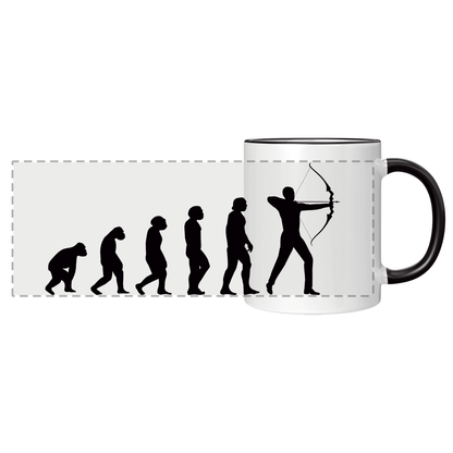 Bogenschießen Tasse - Evolution des Bogenschützen (Bogenschützin, Bogensport, Geschenk)