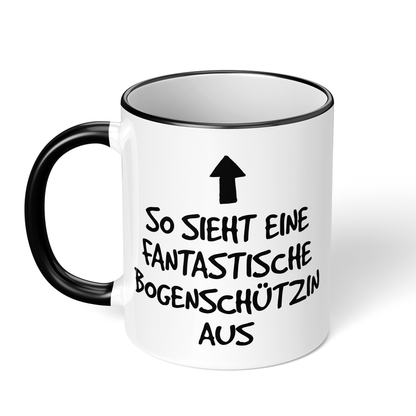 CupHaven® Bogenschießen Tasse - Fantastische Bogenschützin - Geschenk für Bogenschützen und Bogenschützinnen