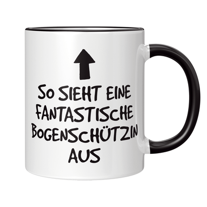 Bogenschießen Tasse - Fantastische Bogenschützin (Bogenschütze, Bogensport, Geschenk)
