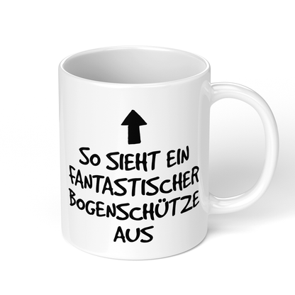 CupHaven® Bogenschießen Tasse - Fantastischer Bogenschütze - Geschenk für Bogenschützen und Bogenschützinnen