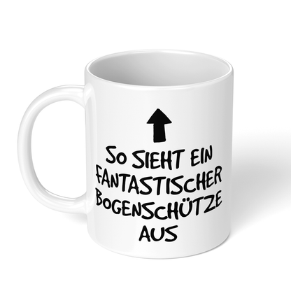 CupHaven® Bogenschießen Tasse - Fantastischer Bogenschütze - Geschenk für Bogenschützen und Bogenschützinnen