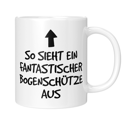 CupHaven® Bogenschießen Tasse - Fantastischer Bogenschütze - Geschenk für Bogenschützen und Bogenschützinnen