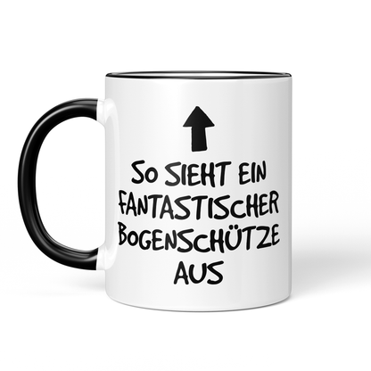 CupHaven® Bogenschießen Tasse - Fantastischer Bogenschütze - Geschenk für Bogenschützen und Bogenschützinnen