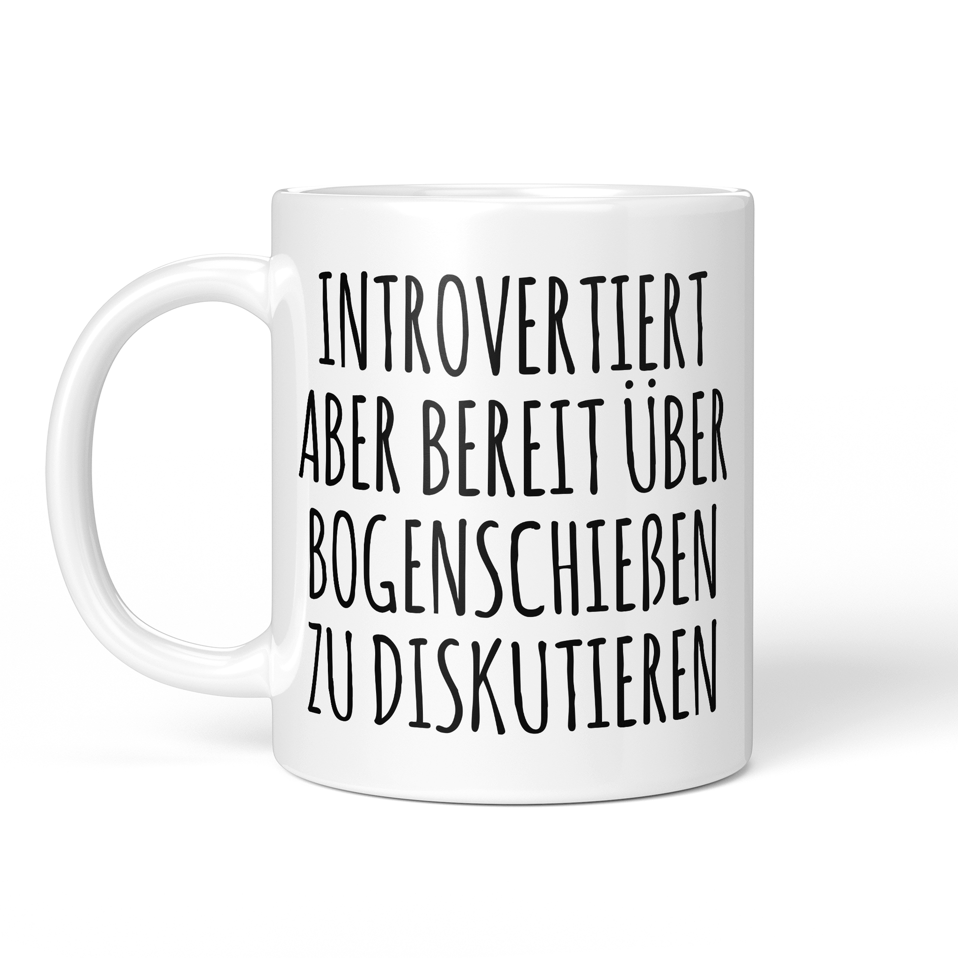 CupHaven® Bogenschießen Tasse - Introvertierter Bogenschütze - Geschenk für Bogenschützen und Bogenschützinnen