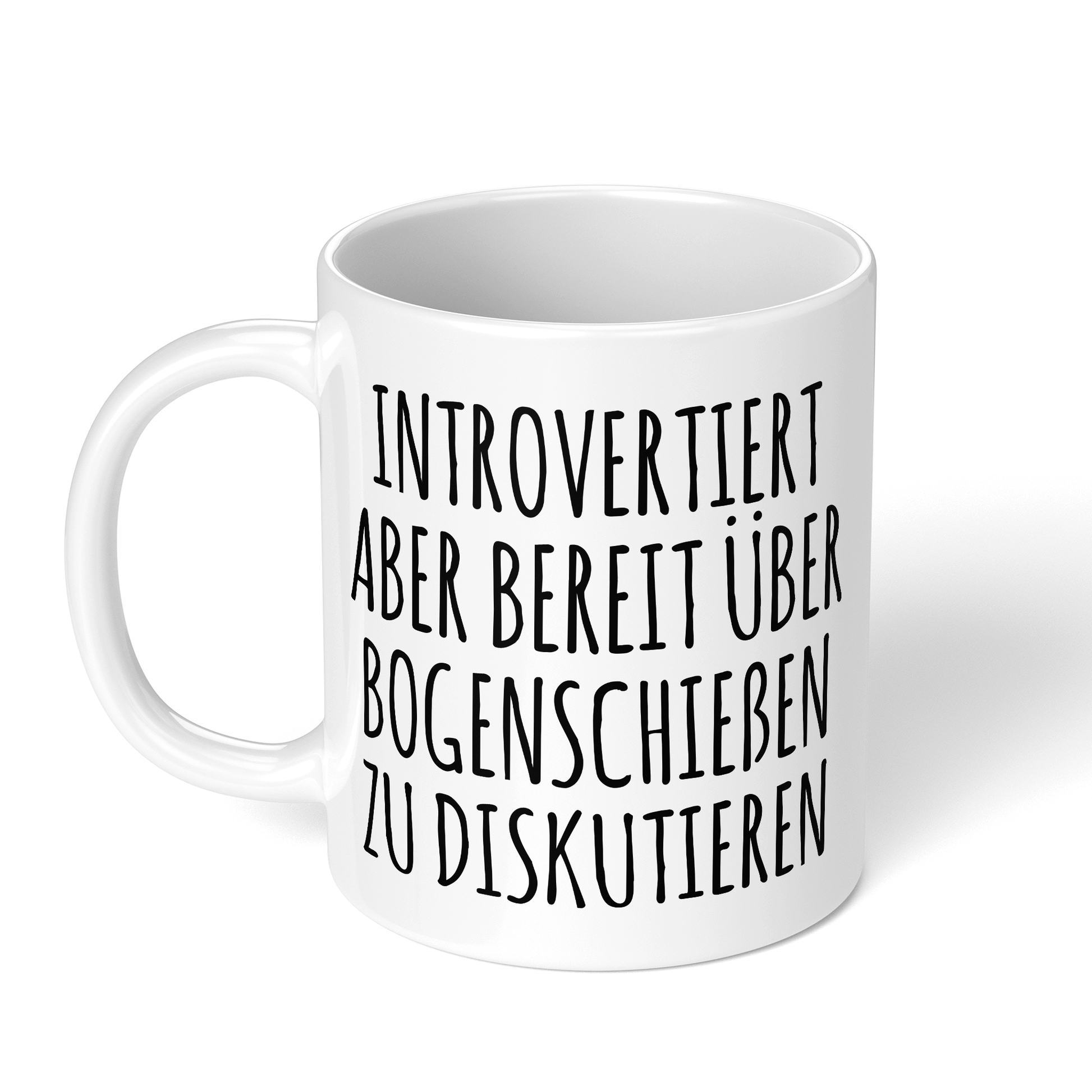 CupHaven® Bogenschießen Tasse - Introvertierter Bogenschütze - Geschenk für Bogenschützen und Bogenschützinnen