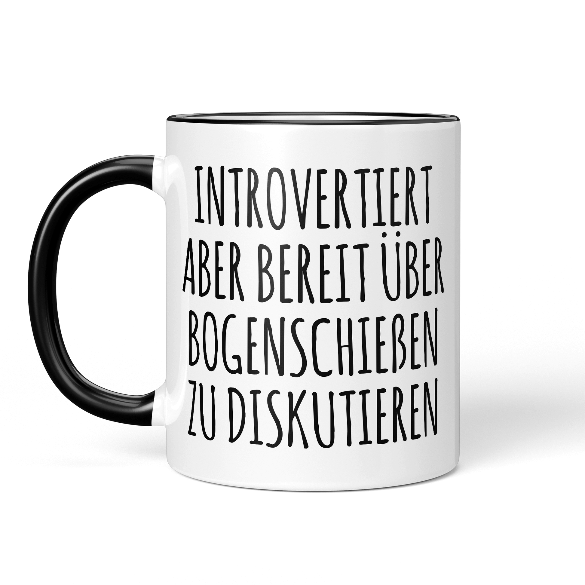 CupHaven® Bogenschießen Tasse - Introvertierter Bogenschütze - Geschenk für Bogenschützen und Bogenschützinnen
