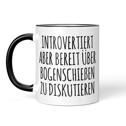 CupHaven® Bogenschießen Tasse - Introvertierter Bogenschütze - Geschenk für Bogenschützen und Bogenschützinnen