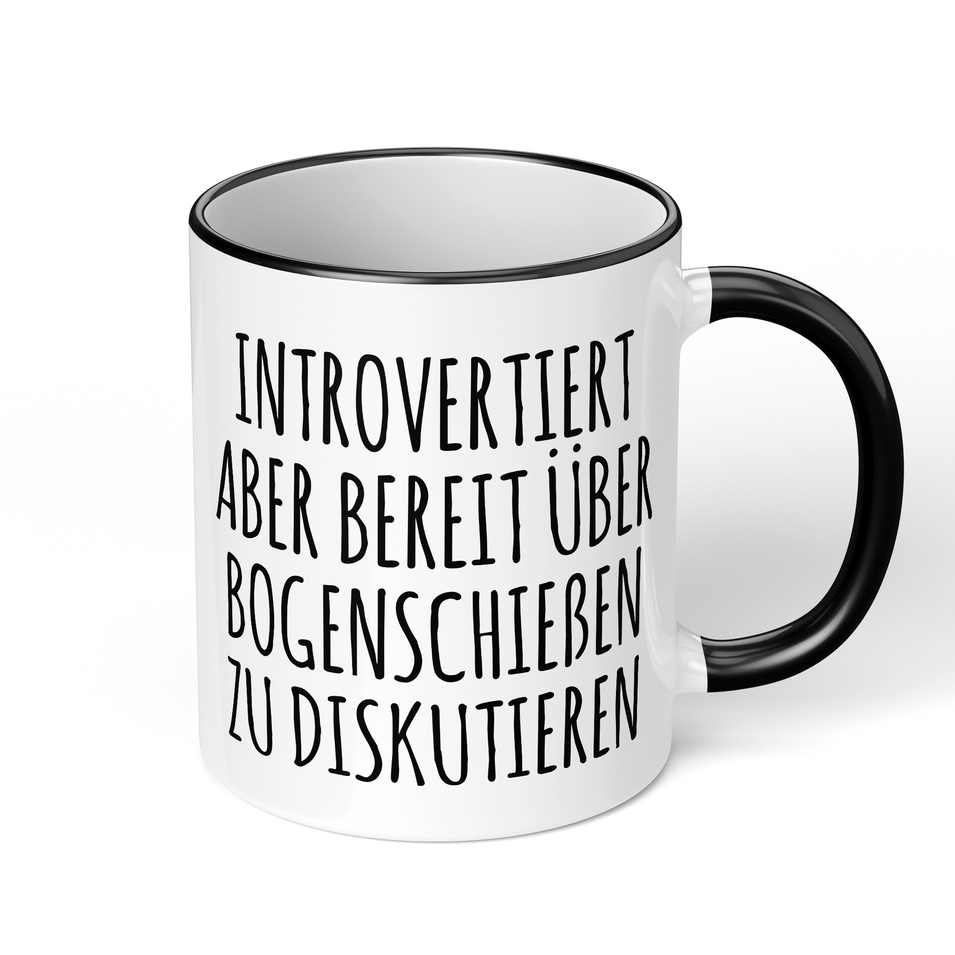 CupHaven® Bogenschießen Tasse - Introvertierter Bogenschütze - Geschenk für Bogenschützen und Bogenschützinnen