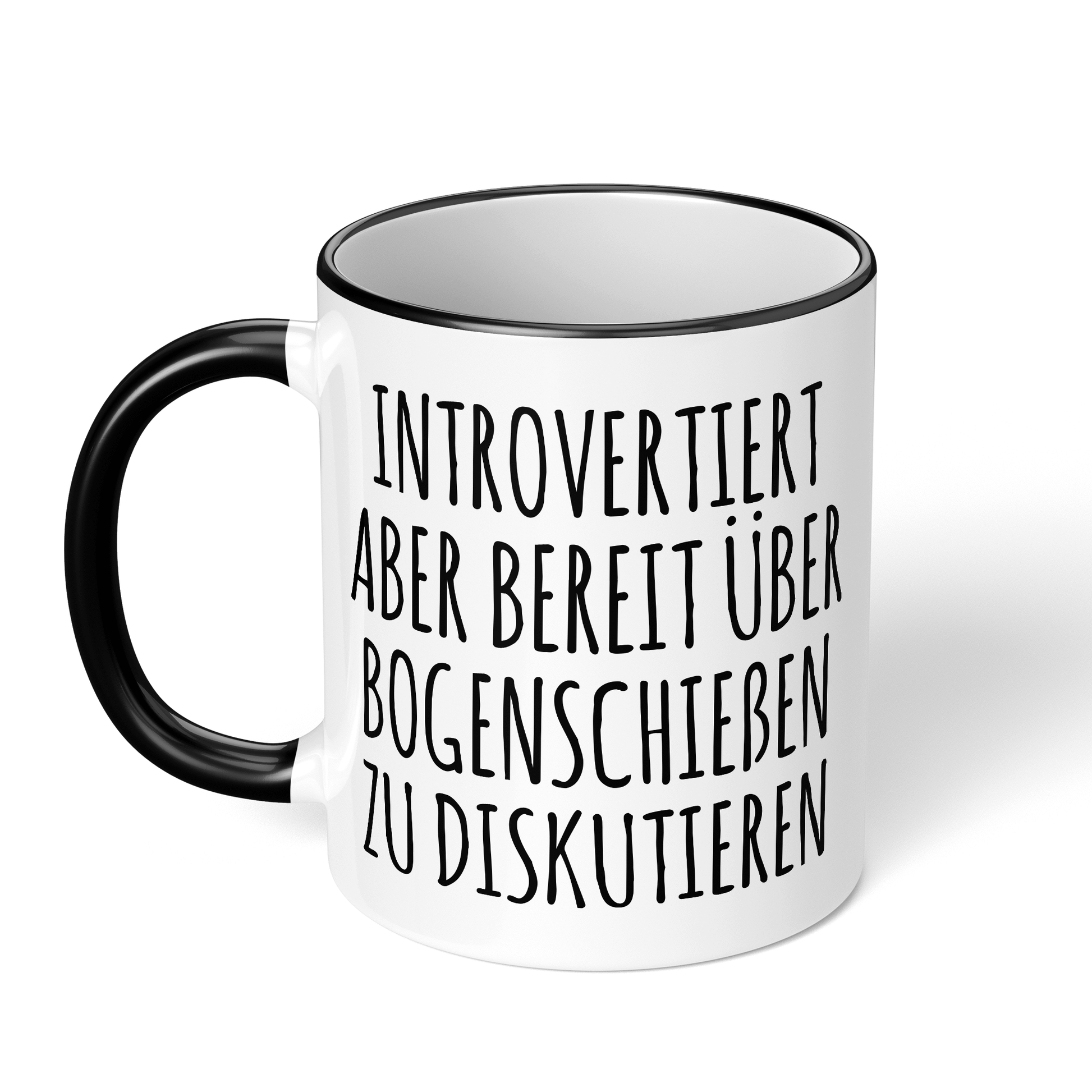 CupHaven® Bogenschießen Tasse - Introvertierter Bogenschütze - Geschenk für Bogenschützen und Bogenschützinnen