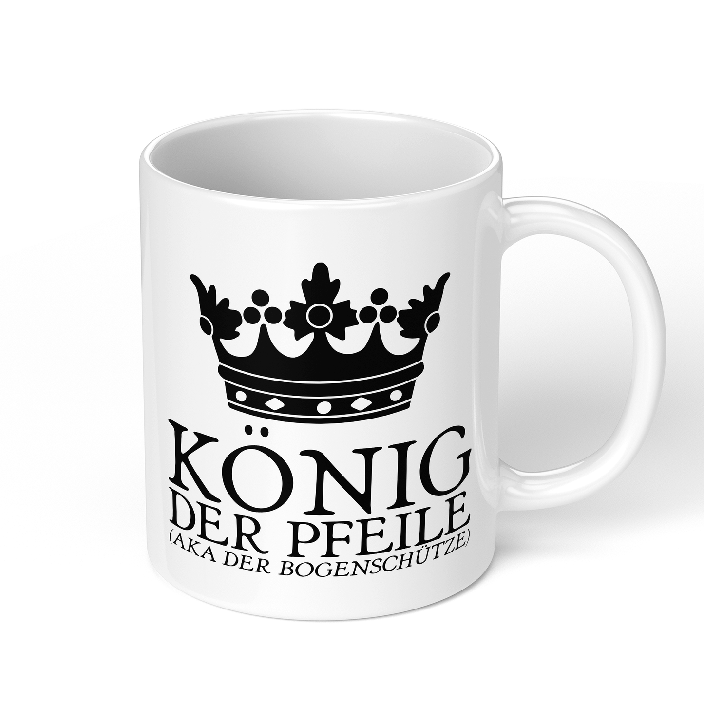 CupHaven® Bogenschießen Tasse - König der Pfeile (aka der Bogenschütze) - Geschenk für Bogenschützen und Bogenschützinnen
