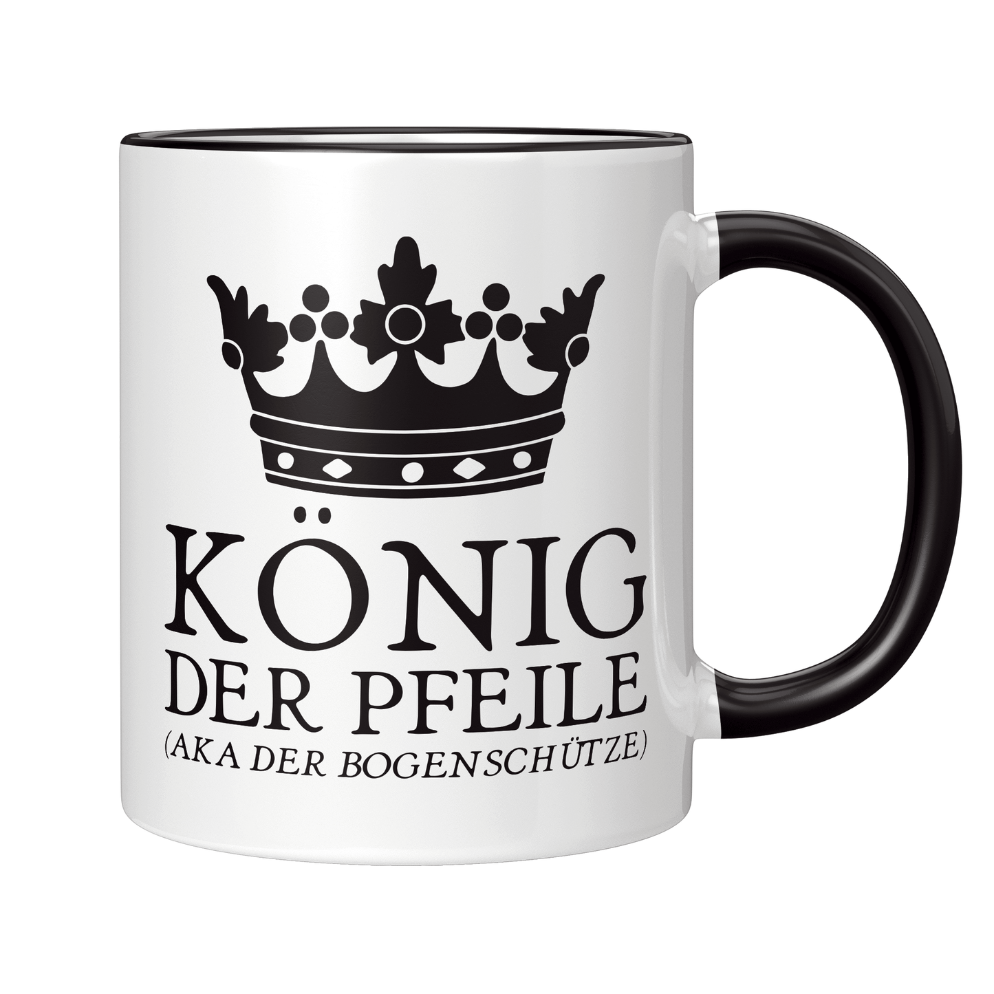Bogenschießen Tasse – König der Pfeile aka der Bogenschütze (Bogenschützin, Bogensport, Geschenk)