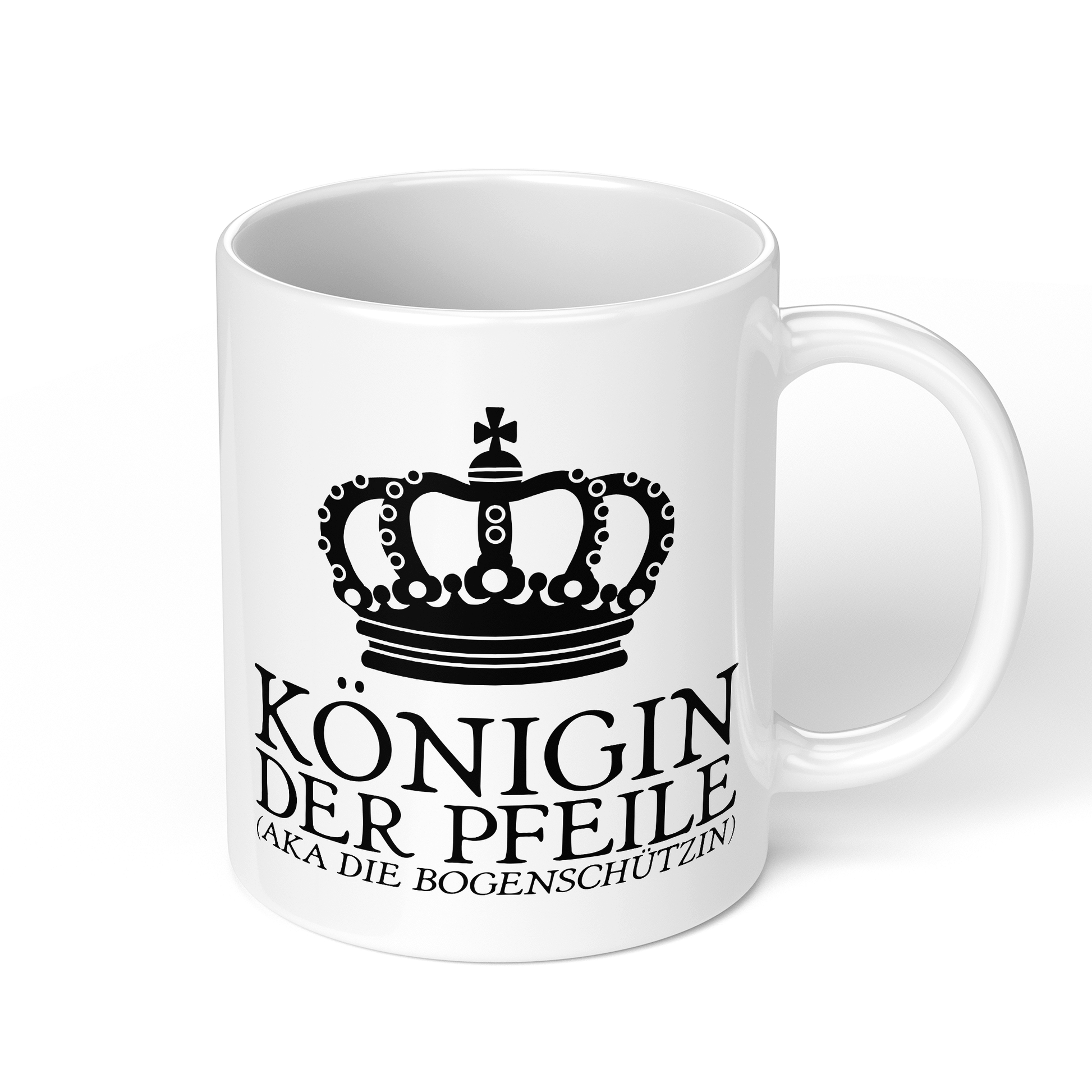 CupHaven® Bogenschießen Tasse - Königin der Pfeile (aka die Bogenschützin) - Geschenk für Bogenschützen und Bogenschützinnen