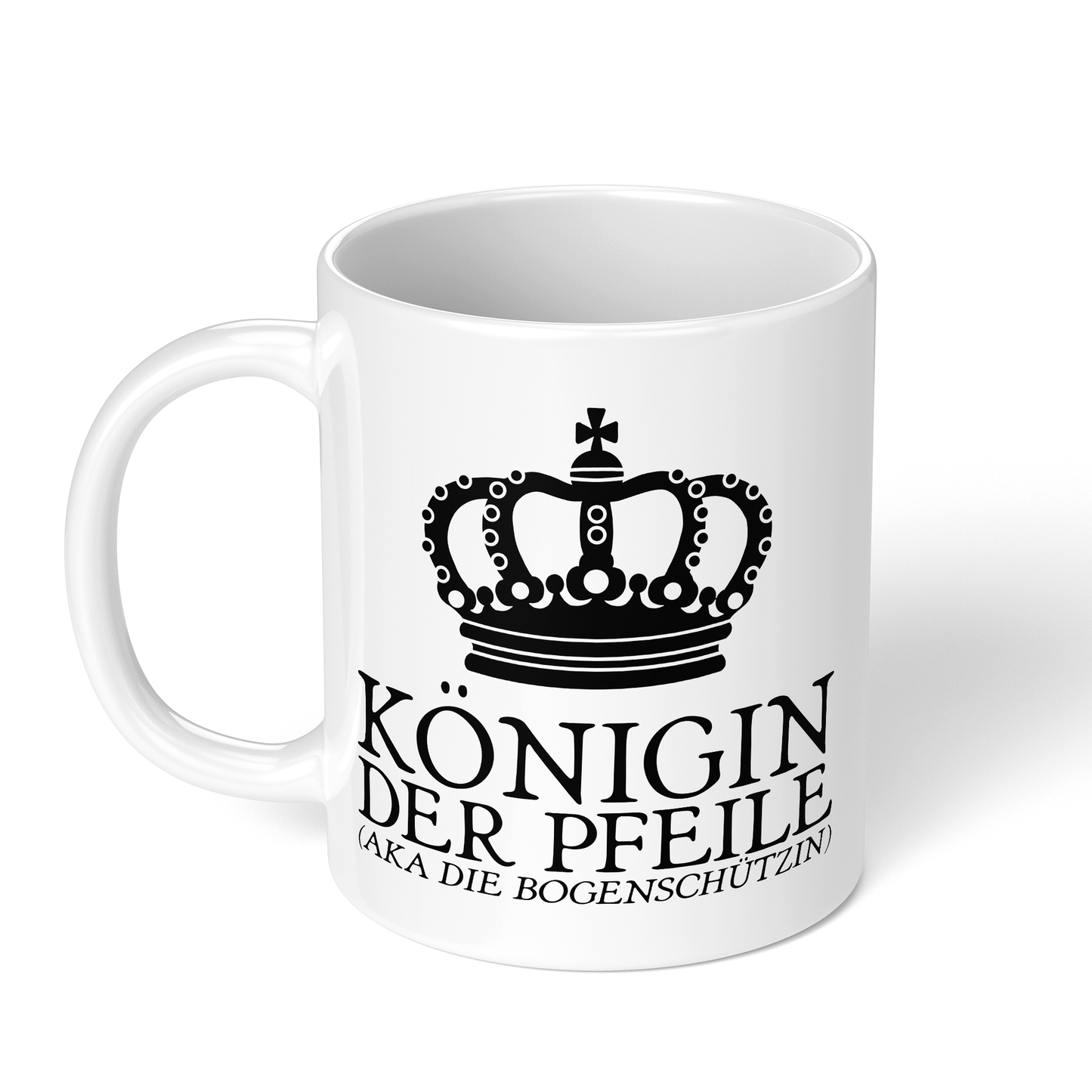 CupHaven® Bogenschießen Tasse - Königin der Pfeile (aka die Bogenschützin) - Geschenk für Bogenschützen und Bogenschützinnen