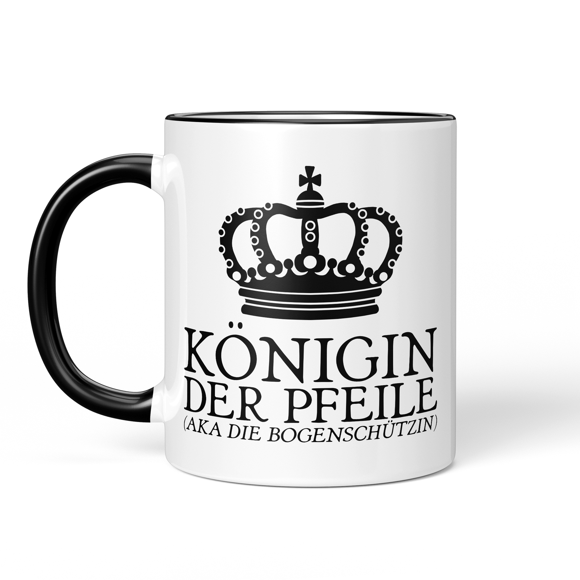 CupHaven® Bogenschießen Tasse - Königin der Pfeile (aka die Bogenschützin) - Geschenk für Bogenschützen und Bogenschützinnen