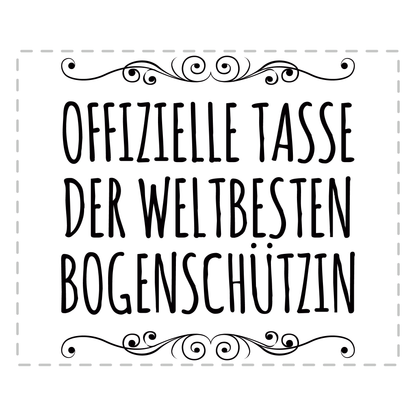 Bogenschießen Tasse - Weltbeste Bogenschützin (Bogenschütze, Bogensport, Geschenk)