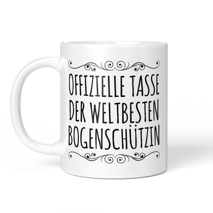 CupHaven® Bogenschießen Tasse - Weltbeste Bogenschützin - Geschenk für Bogenschützen und Bogenschützinnen