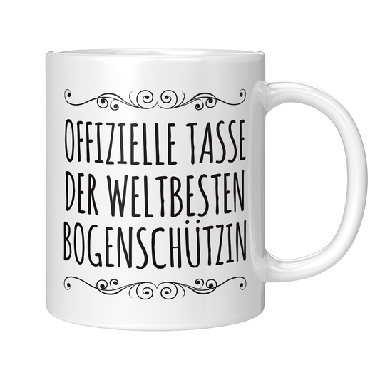 Bogenschießen Tasse - Weltbeste Bogenschützin (Bogenschütze, Bogensport, Geschenk)