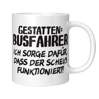Busfahrer Tasse - Gestatten: Busfahrer (Busfahrerin, Bus, Geschenk)