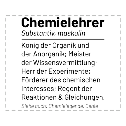 Chemielehrer Tasse - Wörterbuch: Chemielehrer