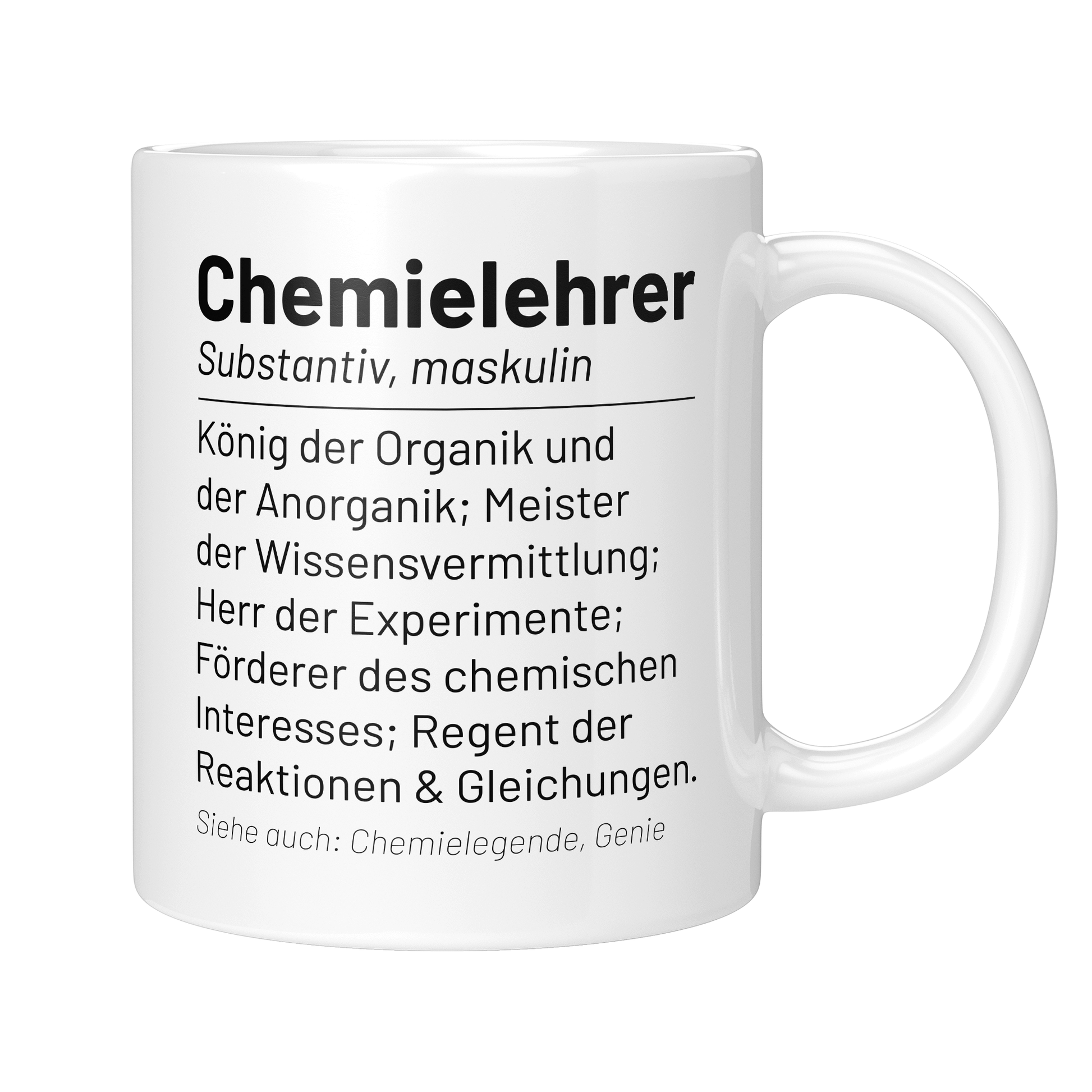 Chemielehrer Tasse - Wörterbuch: Chemielehrer