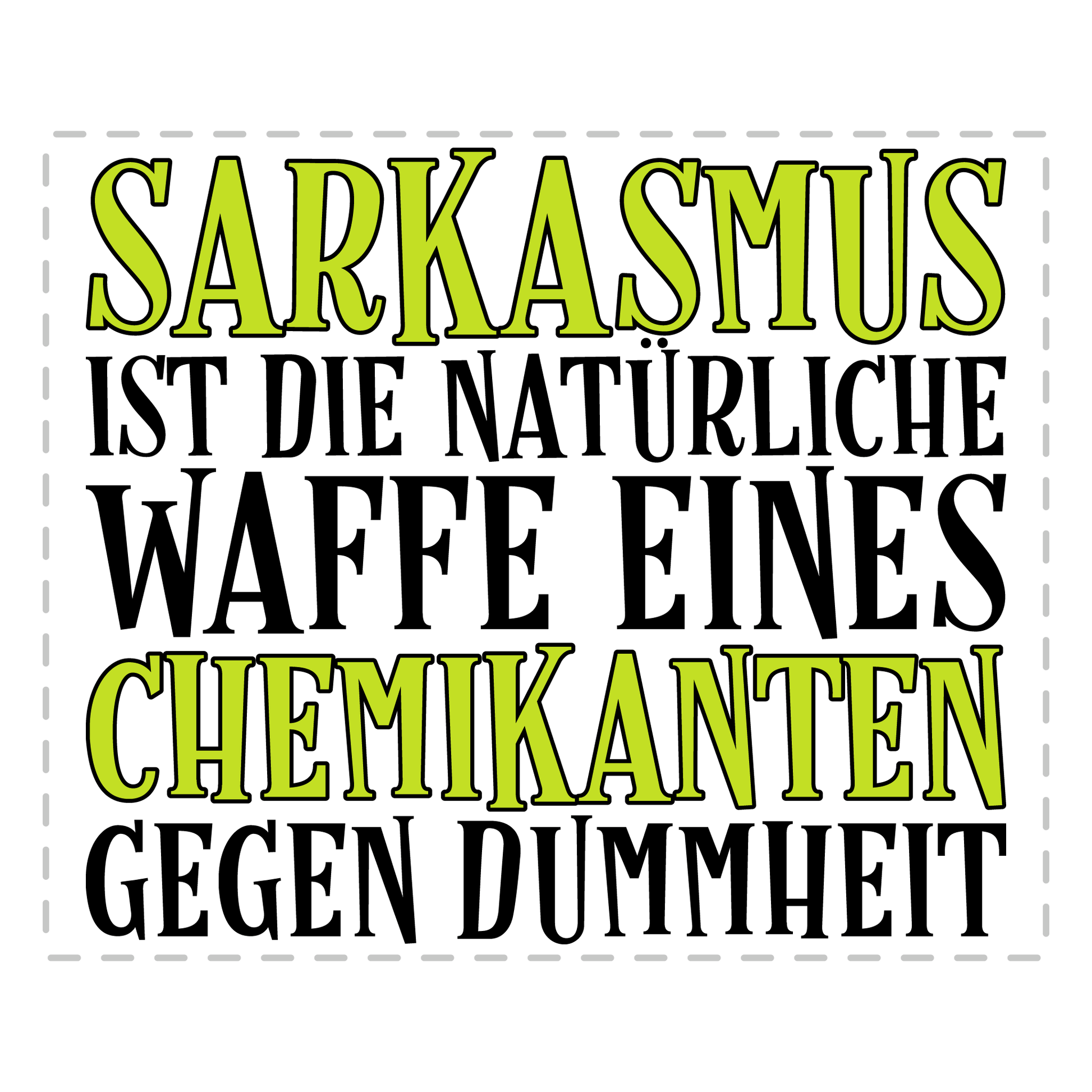 Chemikant Tasse Sarkasmus eines Chemikanten