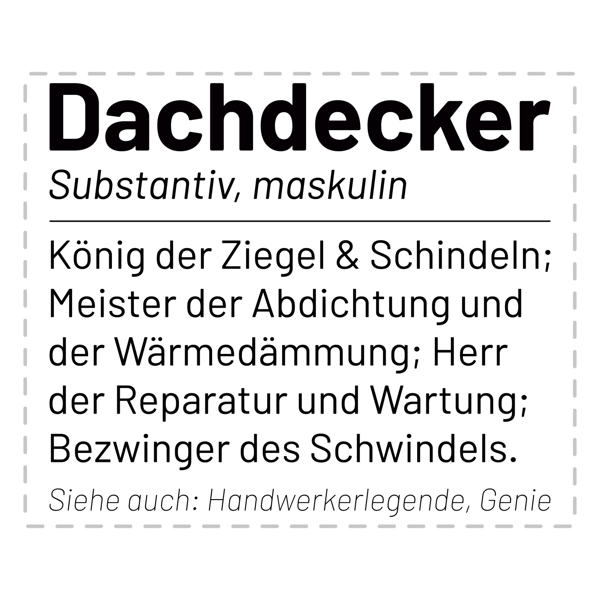 Dachdecker Tasse - Wörterbucheintrag: Dachdecker (Dachdeckerin, Geschenk)