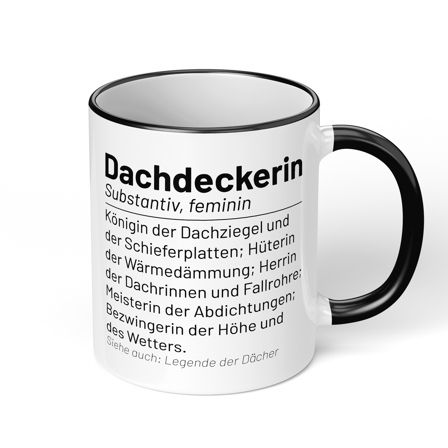 CupHaven® Dachdecker Tasse - Wörterbuch "Dachdeckerin" - Geschenk für Dachdecker und Dachdeckerinnen