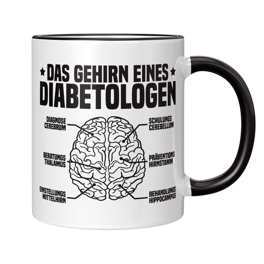 Diabetologe Tasse - Das Gehirn eines Diabetologen (Diabetologie, Diabetologin, Geschenk)