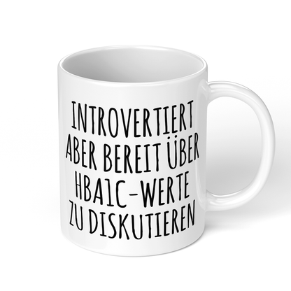 CupHaven® Diabetologie Tasse - Introvertierter Diabetologe - Geschenk für Diabetologen und Diabetologinnen