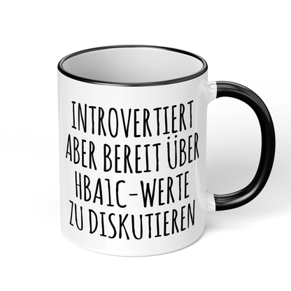CupHaven® Diabetologie Tasse - Introvertierter Diabetologe - Geschenk für Diabetologen und Diabetologinnen