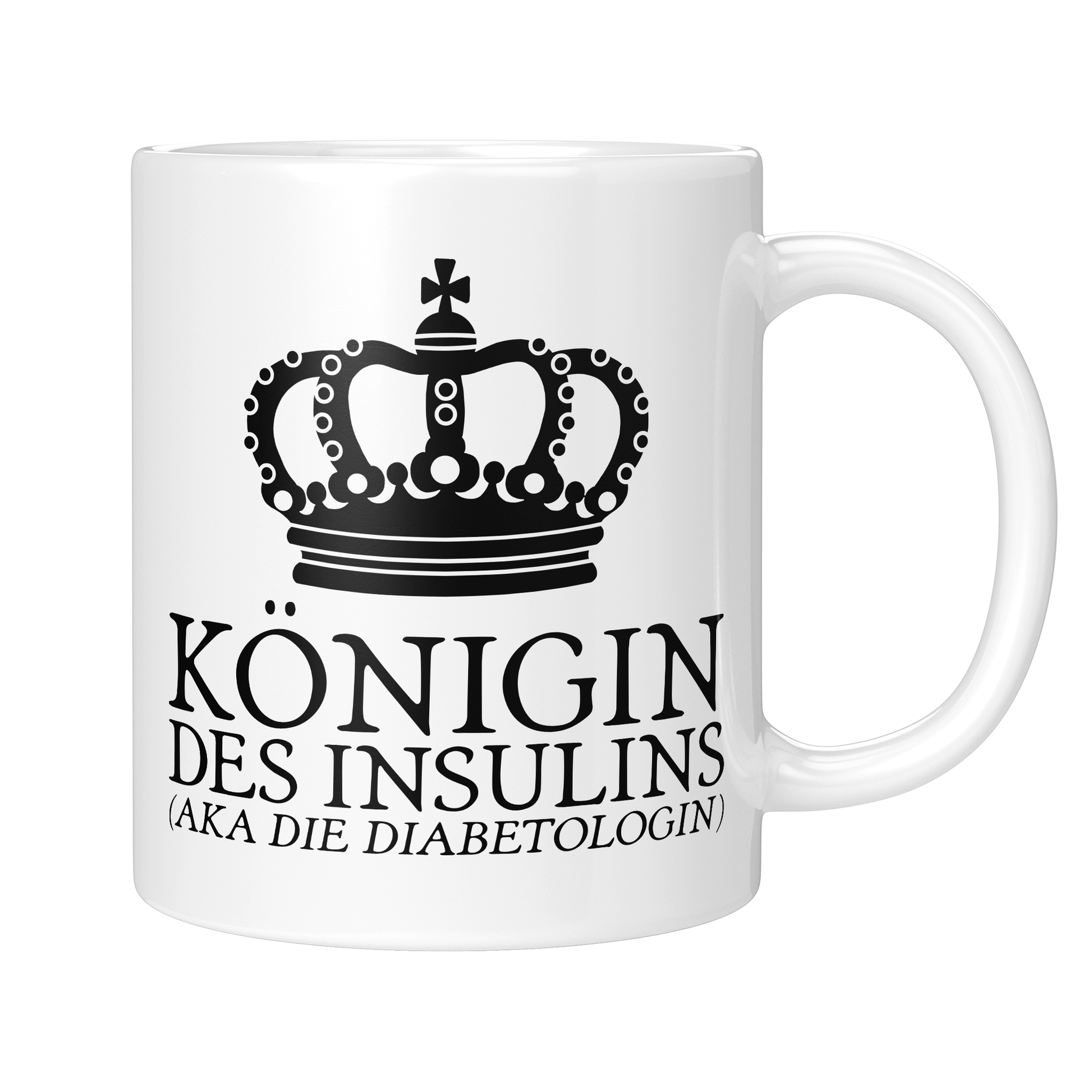 CupHaven® Diabetologie Tasse - Königin des Insulins (aka die Diabetologin) - Geschenk für Diabetologen und Diabetologinnen